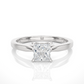 Princess Cut Moissanite Lab Diamond Vermeil Engagement Ring