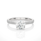 Pure Elegance Round Stone Moissanite Vermeil Engagement Ring