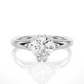 Classic Round Solitaire Vermeil Lab Moissanite Engagement Ring