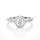 Twisted Halo Moissanite Lab Diamond Vermeil Ring