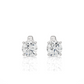 Vermeil Round Lab Moissanite Diamond Earrings