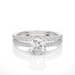Twin Band Pavé Moissanite Lab Diamond Vermeil Ring