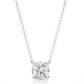 Vermeil Gold Round Moissanite Diamond Solitaire Pendant
