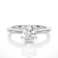 Elegant Round Cut Moissanite Lab Diamond Engagement Ring