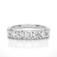 Elegant Five Stone Moissanite Lab Diamond Vermeil Ring