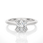 Princess Cut Vermeil Moissanite / Lab Grown Engagement Ring