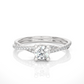 Moissanite Solitaire Ring Lab Diamond Vermeil Engagement Ring