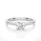 Elegant Vermeil Round Solitaire Moissanite Lab Diamond Ring