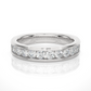 Minimal Round Stone Eternity Wedding Band Ring
