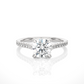 Luxury Solitaire Moissanite Lab Diamond Vermeil Ring