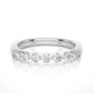 Elegant Round Lab Moissanite Wedding Band Vermeil Ring