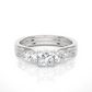 Princess Diamond Three Stone Engagement Ring