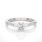 Minimalist Round Vermeil Moissanite Lab Diamond Engagement Ring