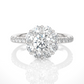 Floral Cluster Moissanite Lab Diamond Vermeil Ring