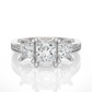 Three Stone Princess Lab Grown Diamond Engagement Ring