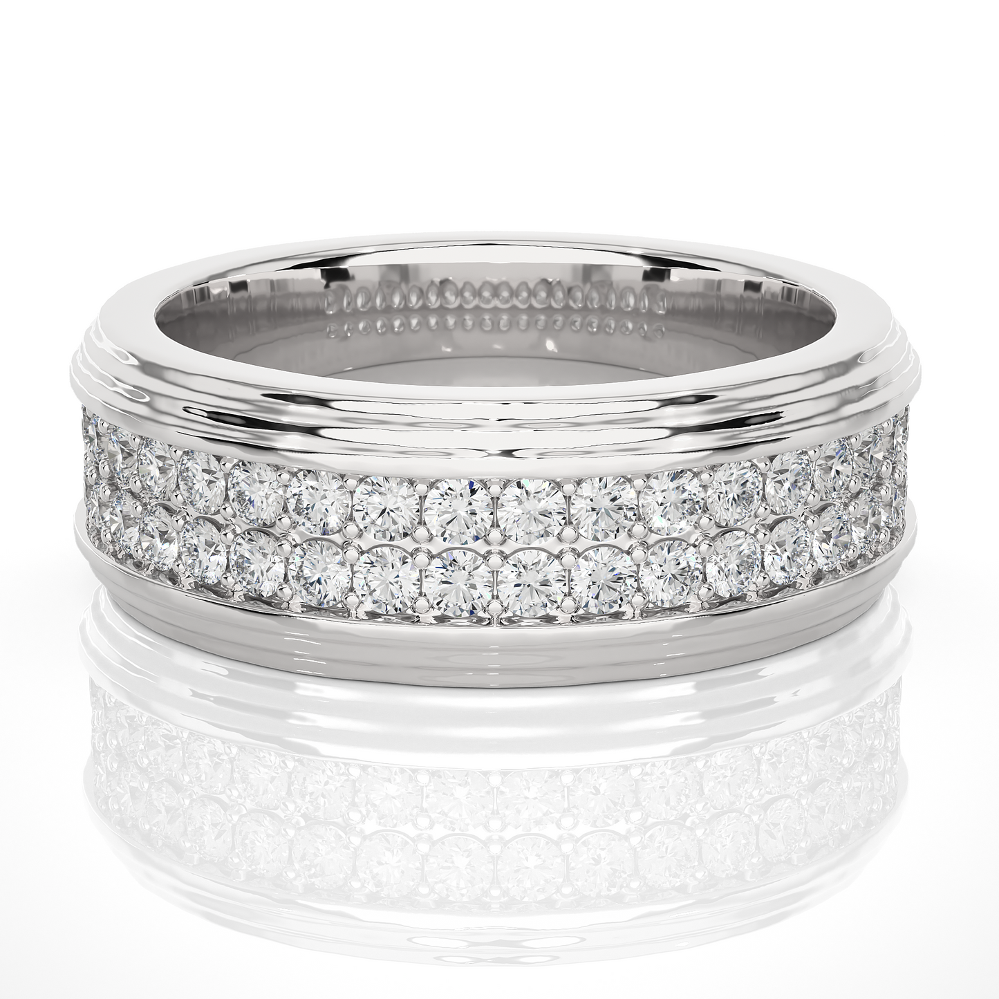 Men’s Lab Diamond Statement Wedding Band