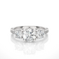 Lab Grown / Moissanite Diamond Three Stone Engagement Ring