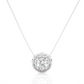 Round Halo Lab Diamond Pendant Necklace