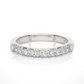 Minimalist Half Eternity Moissanite Lab Diamond Vermeil Ring