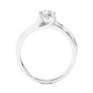 Round Solitaire Split Shank Moissanite Lab Diamond Vermeil Ring