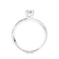 Moissanite Solitaire Ring Lab Diamond Vermeil Engagement Ring