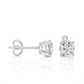 Vermeil Round Lab Moissanite Diamond Earrings