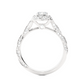 Twisted Halo Moissanite Lab Diamond Vermeil Ring