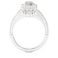 Cushion Halo Moissanite Lab Diamond Vermeil Ring