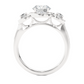 Round Lab Grown & Moissanite Diamond Three Stone Ring