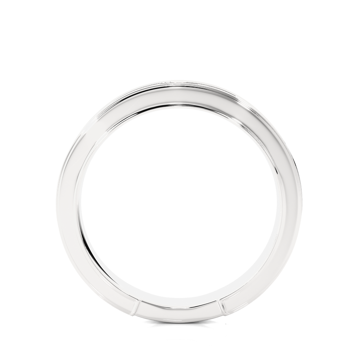 Vintage Style Eternity Moissanite Lab Diamond Vermeil Band