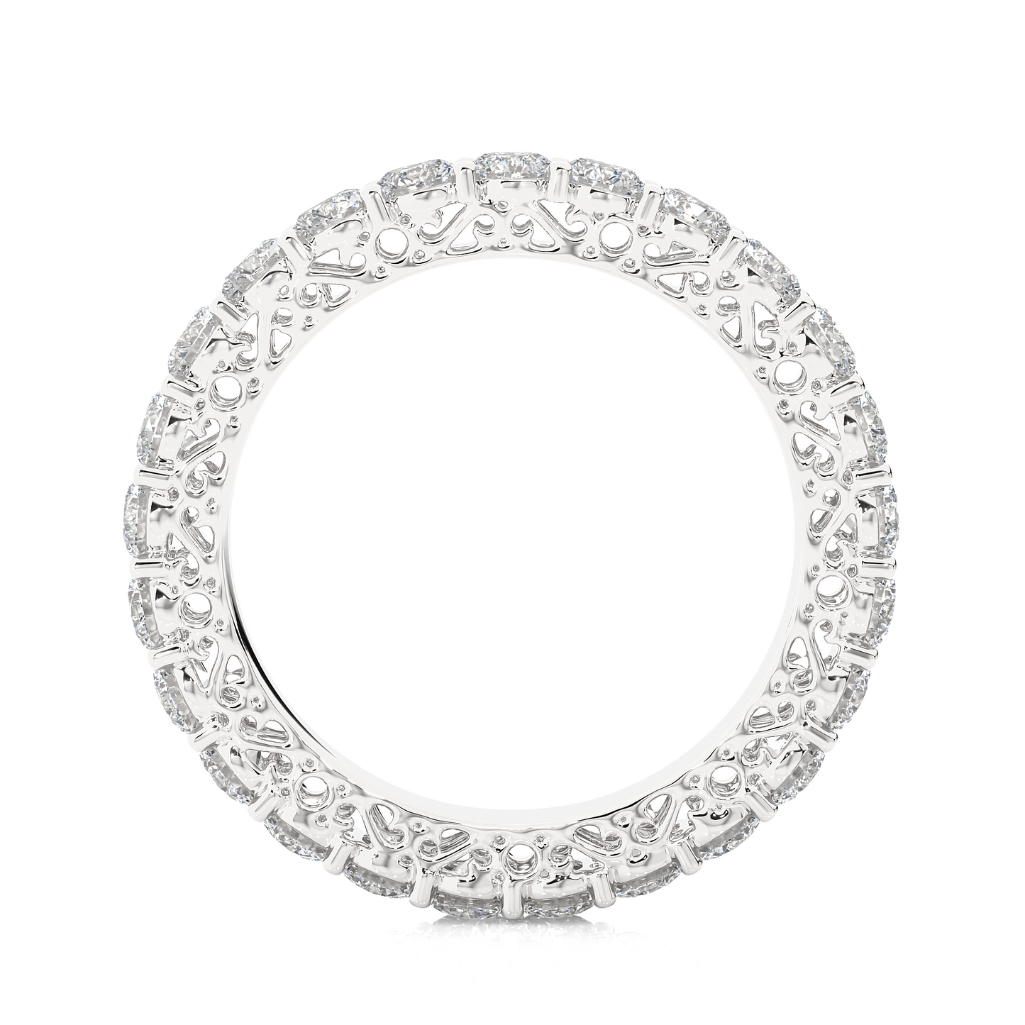 Round Cut Lab Grown Diamond Eternity Band