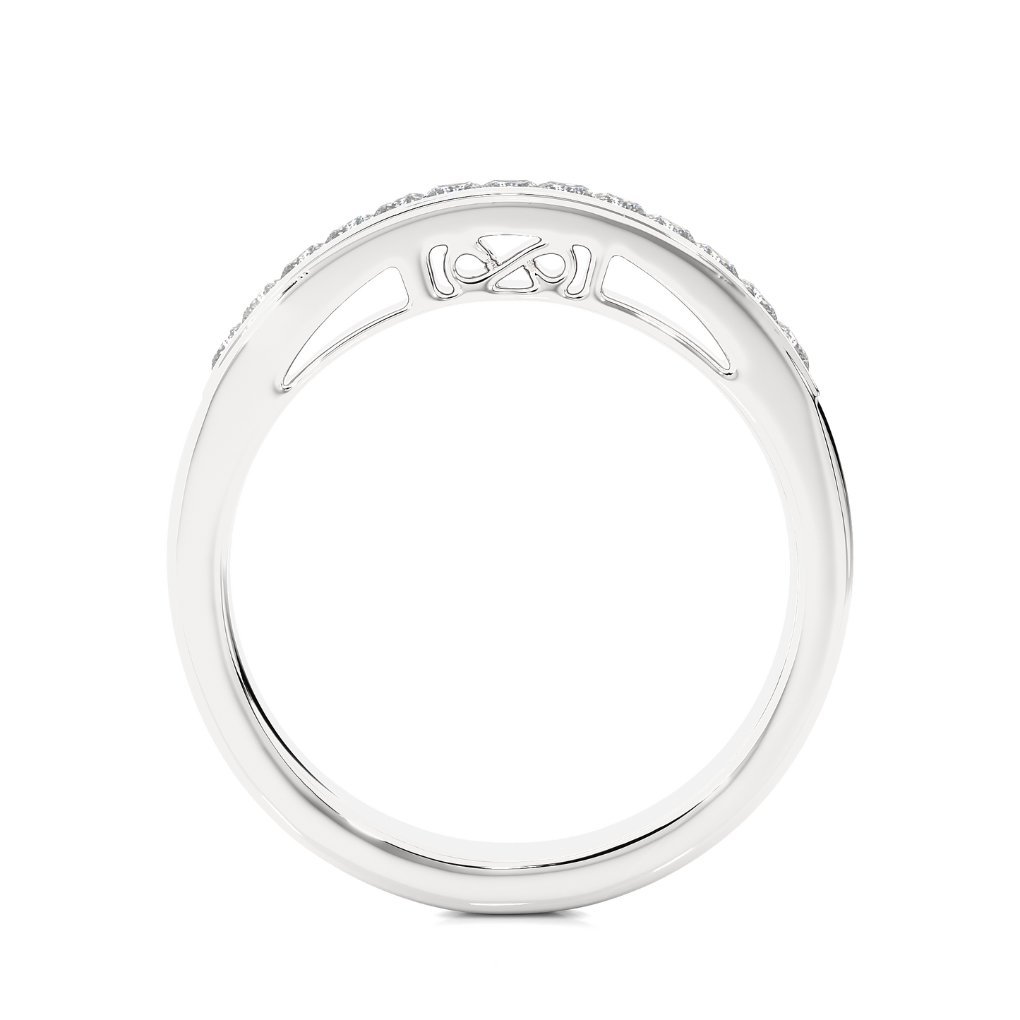 Princess Cut Diamond Vermeil Eternity Wedding Band