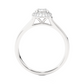 Brilliant Halo Moissanite Lab Diamond Vermeil Ring