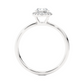 Elegant Halo Moissanite Lab Diamond Vermeil Ring