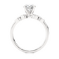 Round Cut Moissanite / Lab Diamond Vermeil Engagement Ring