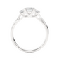 Three Stone Princess Lab Diamond Engagement Ring
