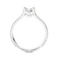 Elegant Split Shank Moissanite Lab Diamond Vermeil Ring