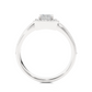 Emerald Cut Halo Vermeil Moissanite Lab Diamond Ring