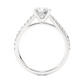 Vermeil Round Moissanite Diamond Pavé Solitaire Luxury Engagement Ring
