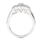 Luxury Three Stone Halo Lab & Moissanite Diamond Ring