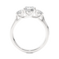 Round Lab Grown Diamond Three Stone Ring