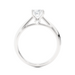 Princess Cut Solitaire Moissanite Lab Diamond Vermeil Ring