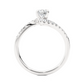 Twist Style Vermeil Moissanite Lab Diamond Engagement Ring