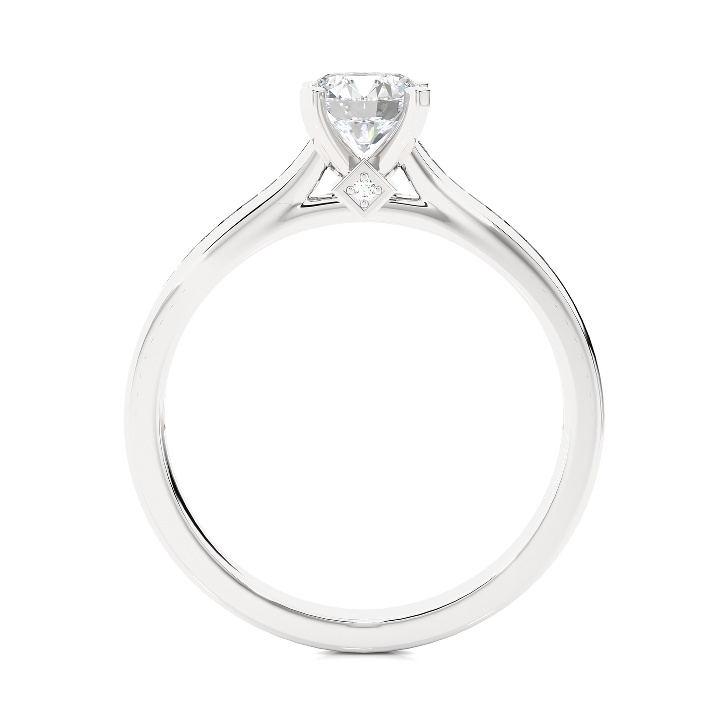 Round Lab Grown & Moissanite Diamond Engagement Ring