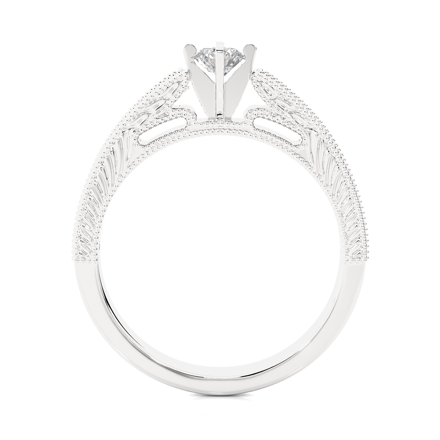 Round Cut Lab / Moissanite Diamond Engagement Ring