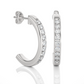 Medium Size Round Lab Diamond Hoop Earrings