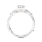 Vintage Round Baguette Moissanite Lab Diamond Vermeil Ring