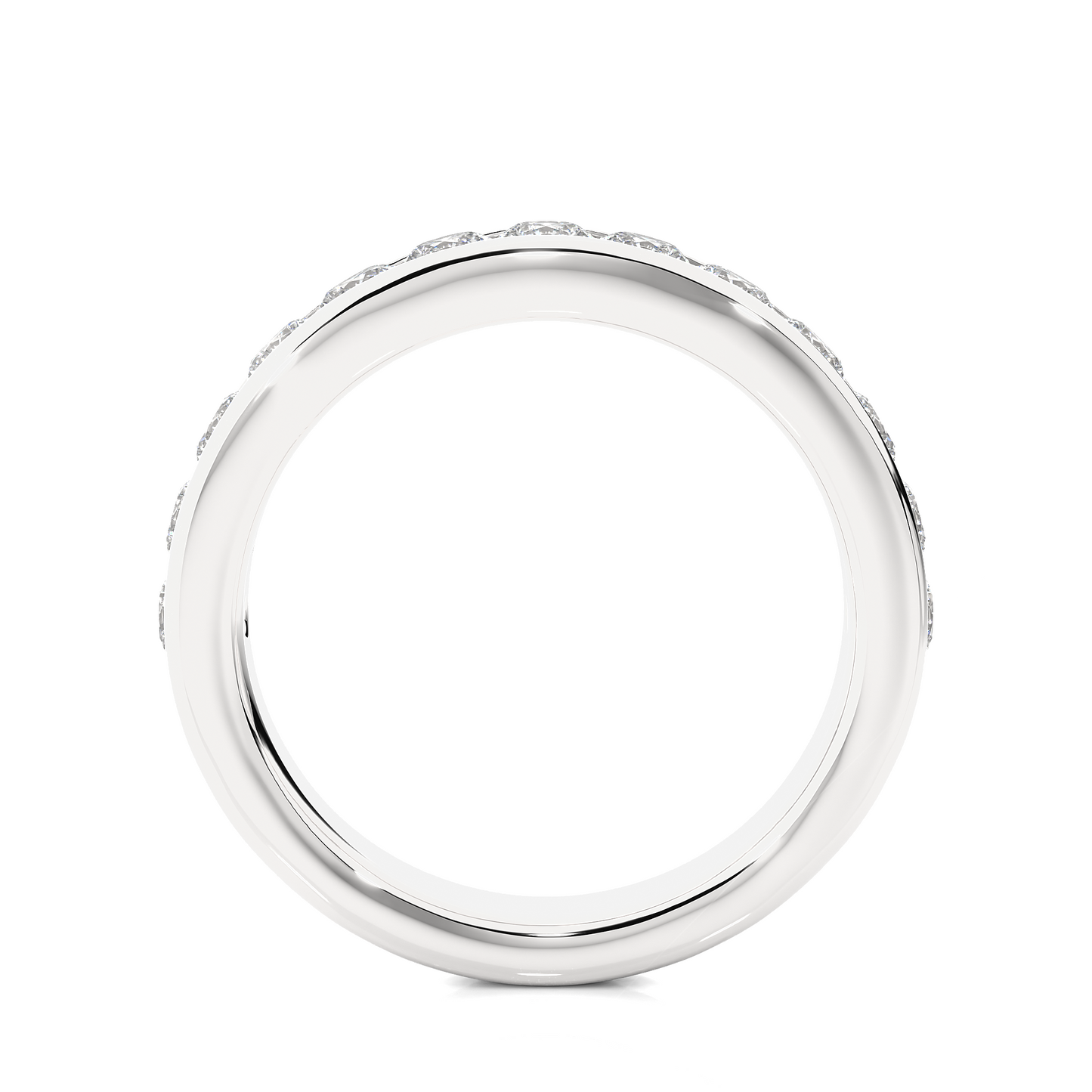 Eternity Diamond Moissanite Lab Vermeil Wedding Band