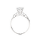 Three Stone Moissanite Lab Diamond Vermeil Ring