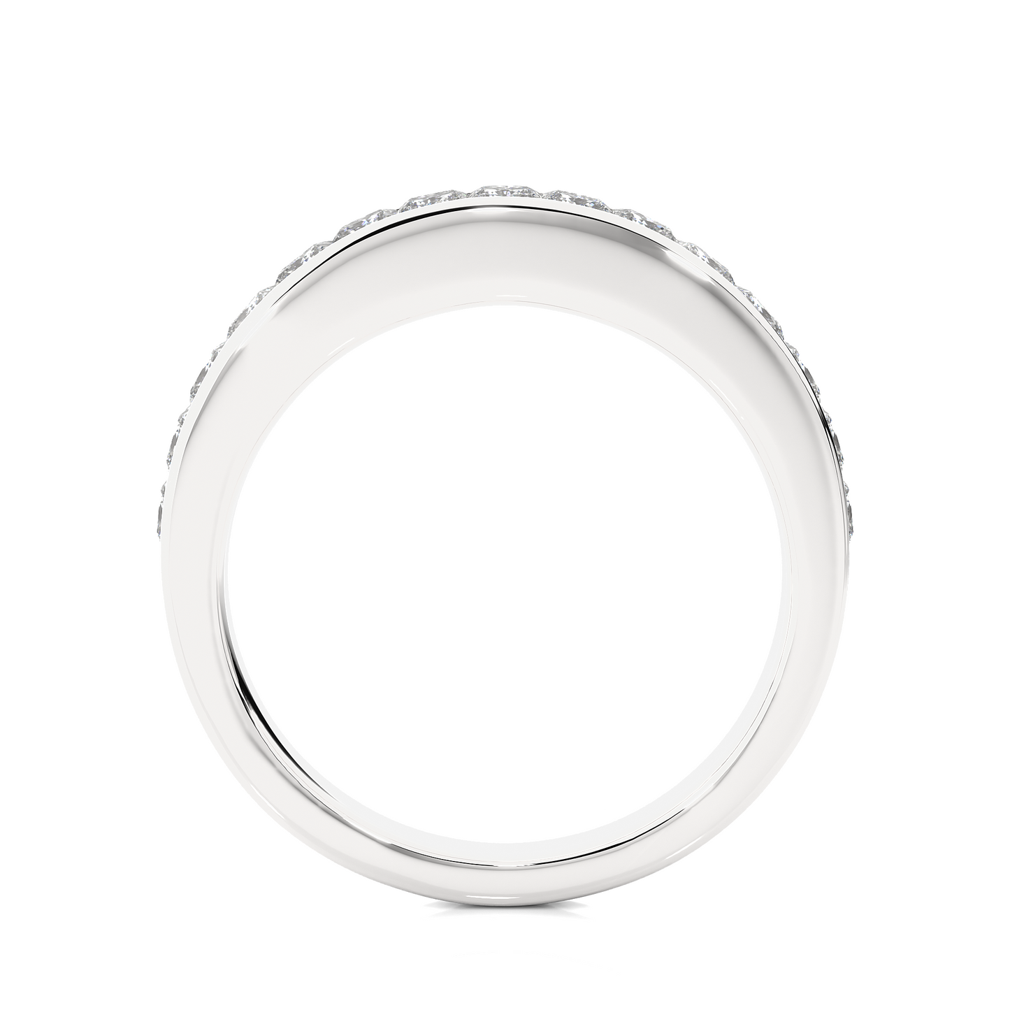 Luxe Vermeil Princess Cut Diamond Wedding Band